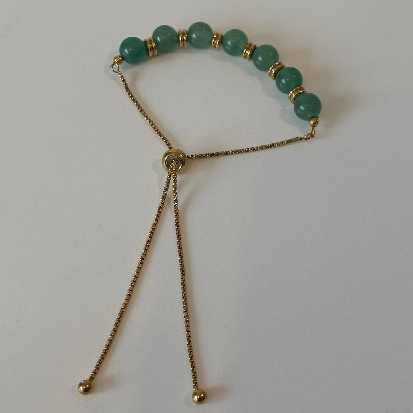 Green Aventurine bracelet for luck and prosperity - Uplift Beads