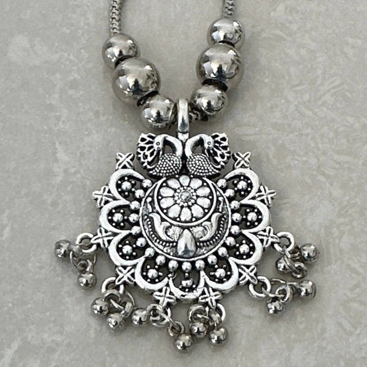 Traditional style fashion necklace with decorative Indian design elements - Uplift Beads