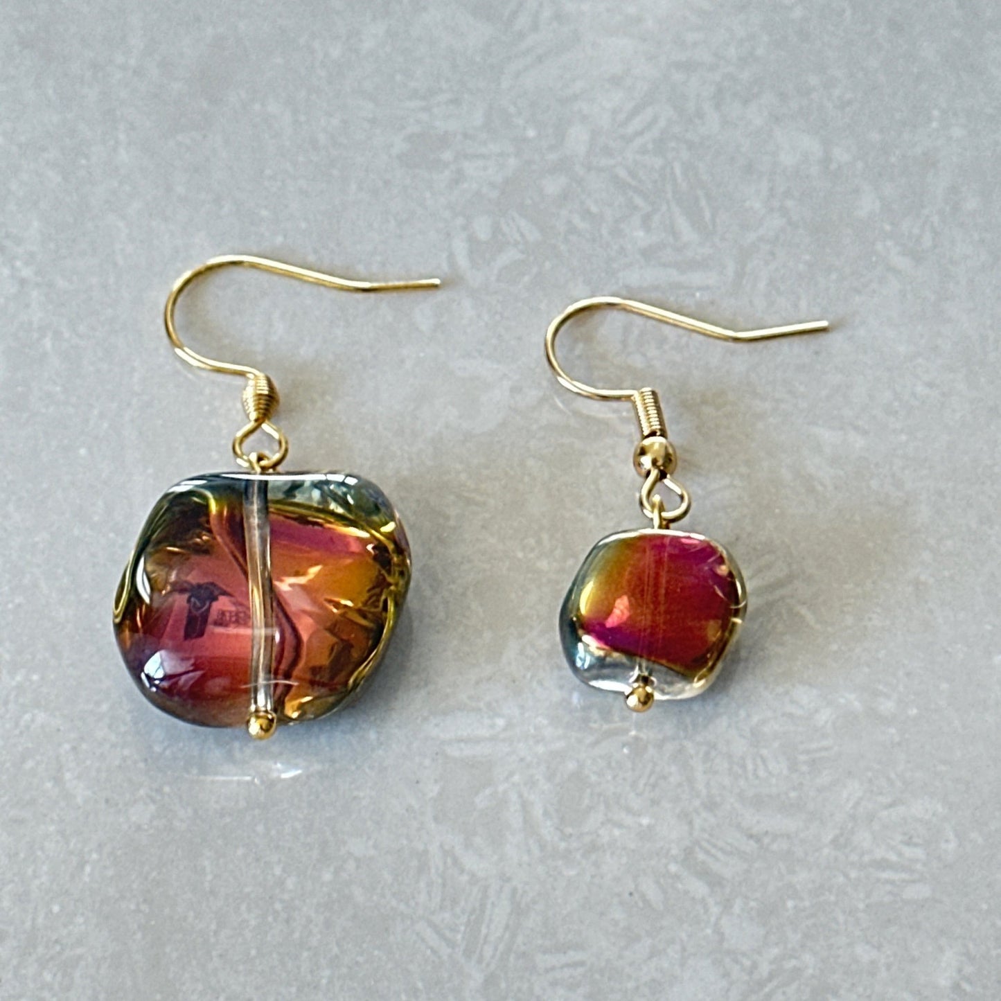 Iridescent Czech AB Glass Earrings - Uplift Beads