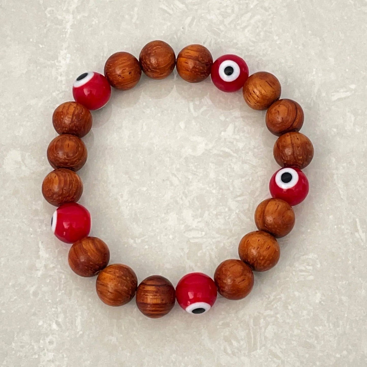 Bayong Wood Evil Eye Bracelet - Uplift Beads