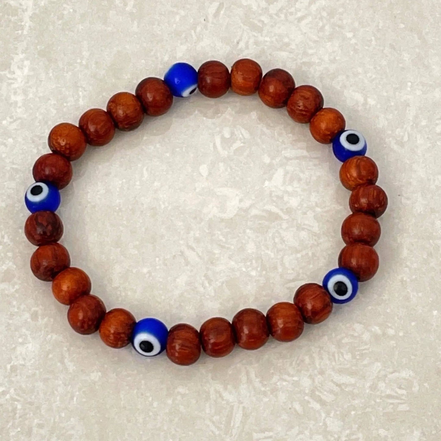 Bayong Wood Evil Eye Bracelet - Uplift Beads