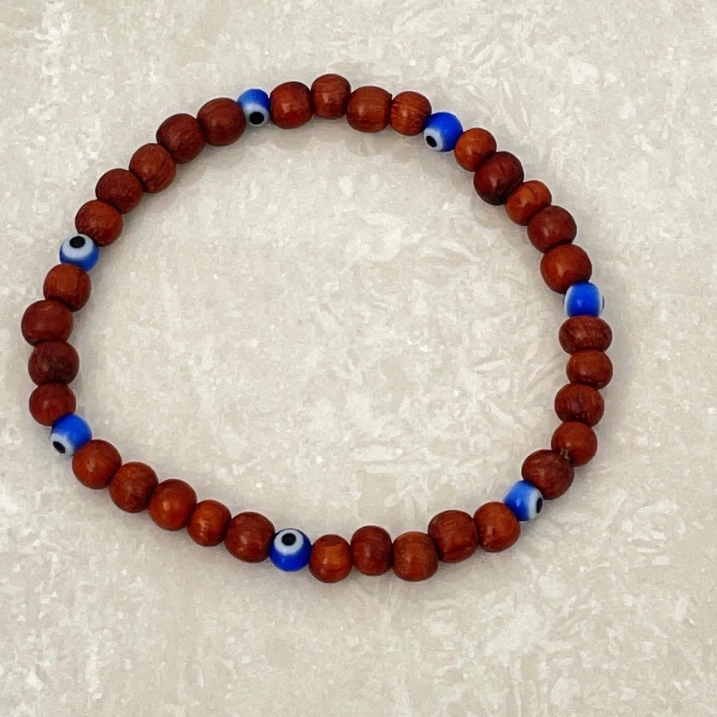 Bayong Wood Evil Eye Bracelet - Uplift Beads