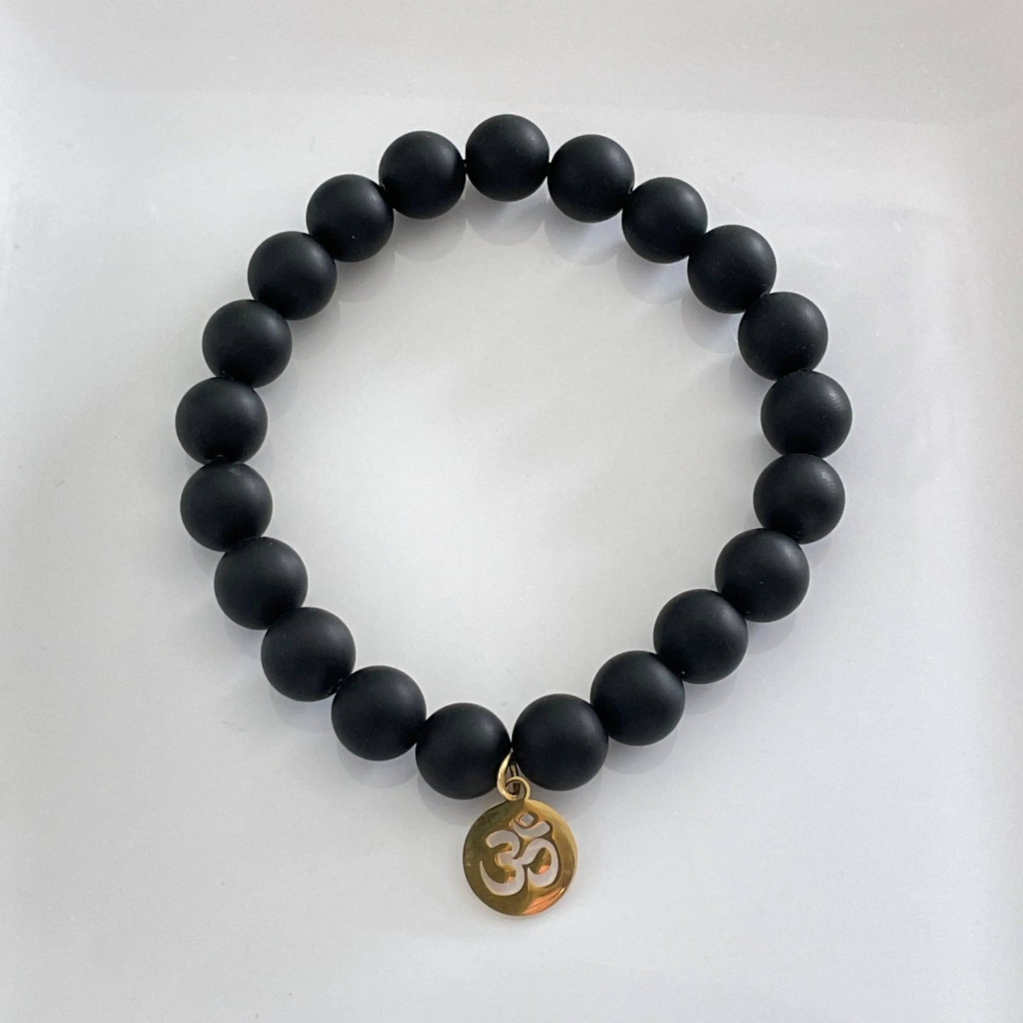 Cat Eye Glass OM Bracelet - Uplift Beads