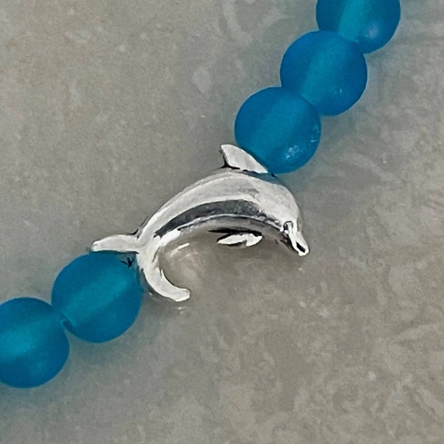 Dolphin Sea Glass Bracelet - Uplift Beads