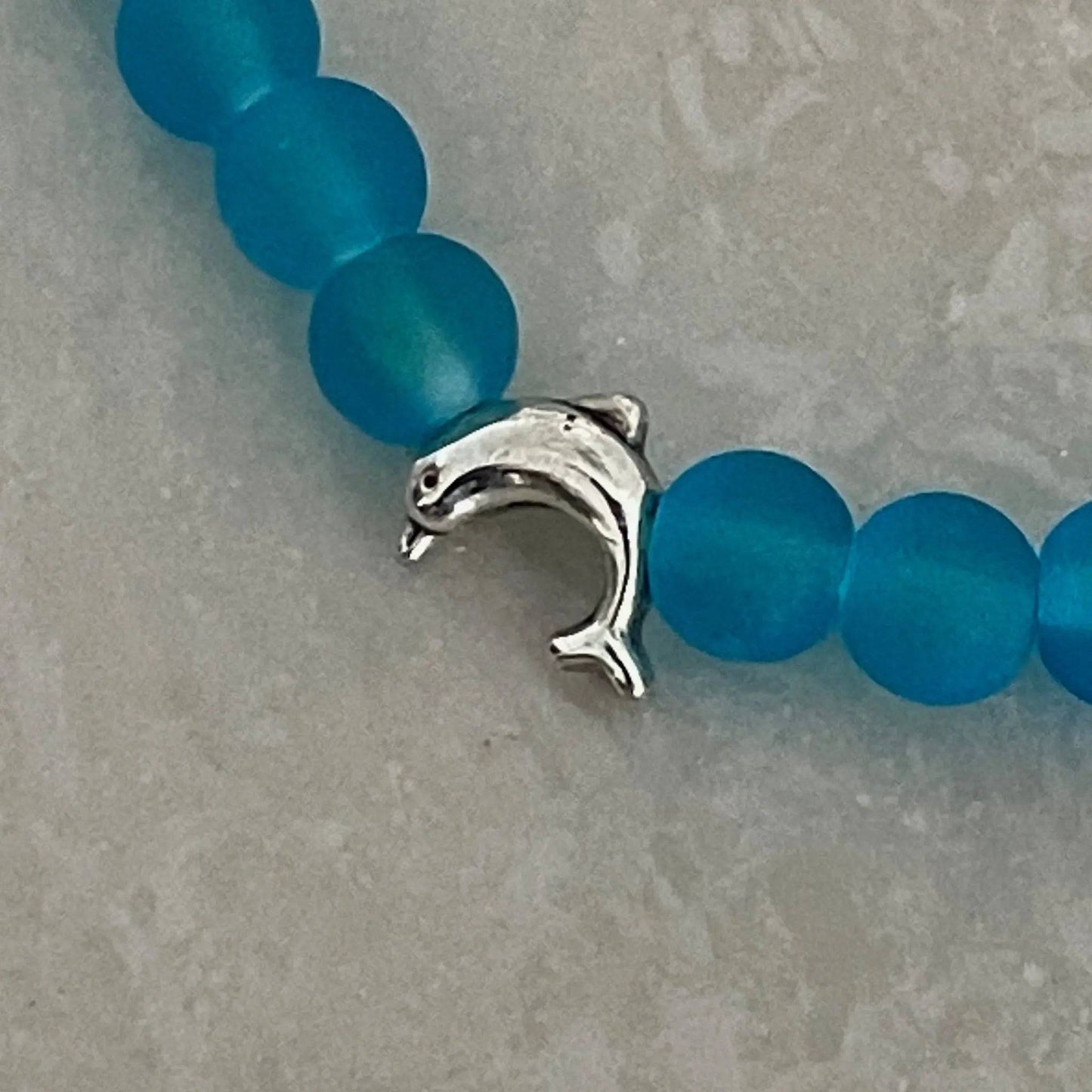 Dolphin Sea Glass Bracelet - Uplift Beads