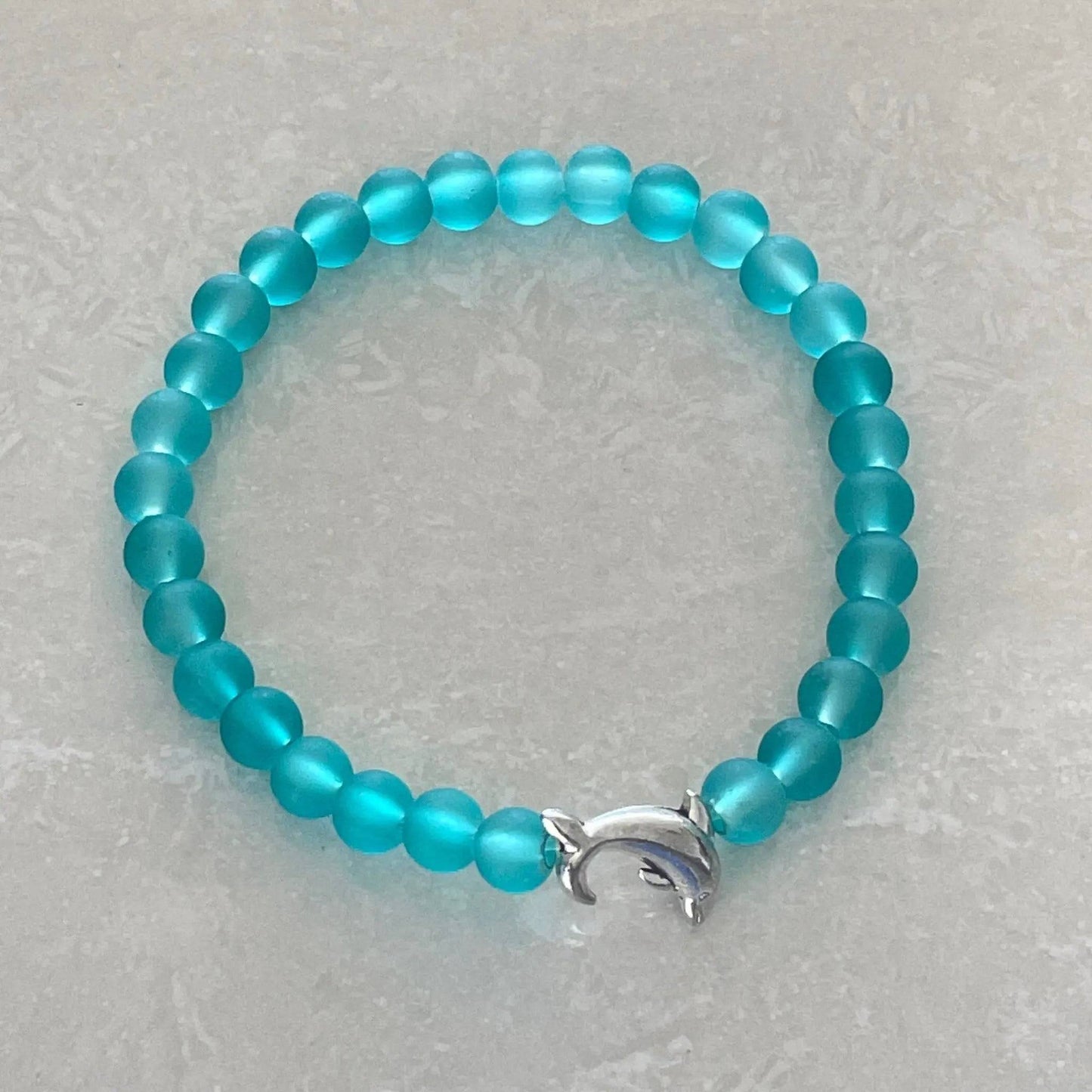 Dolphin Sea Glass Bracelet - Uplift Beads