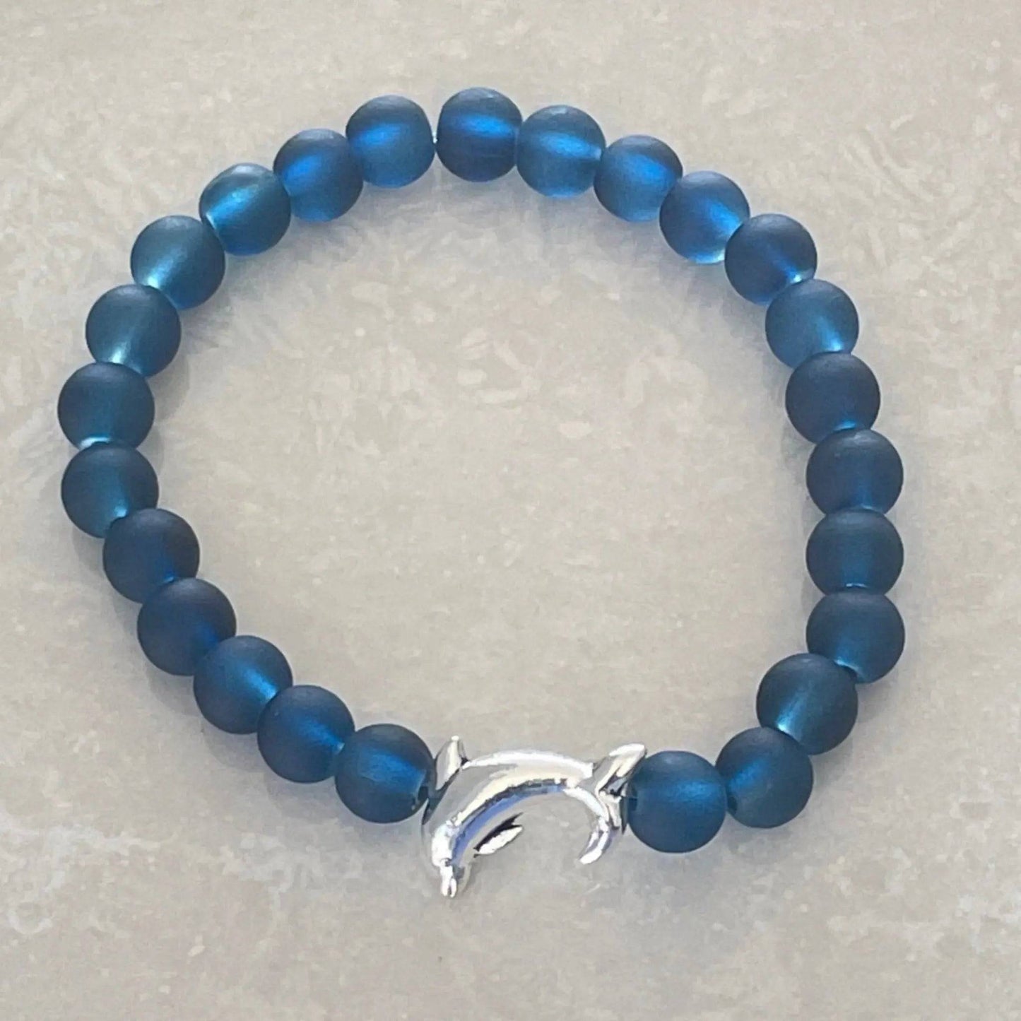 Dolphin Sea Glass Bracelet - Uplift Beads