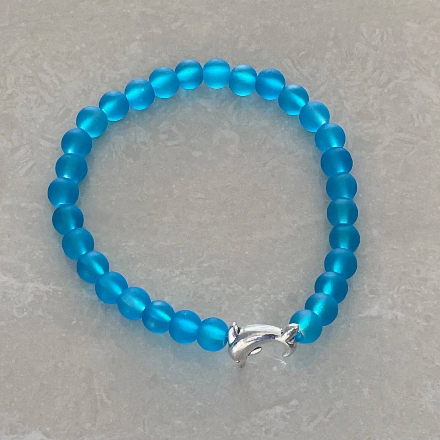 Dolphin Sea Glass Bracelet - Uplift Beads
