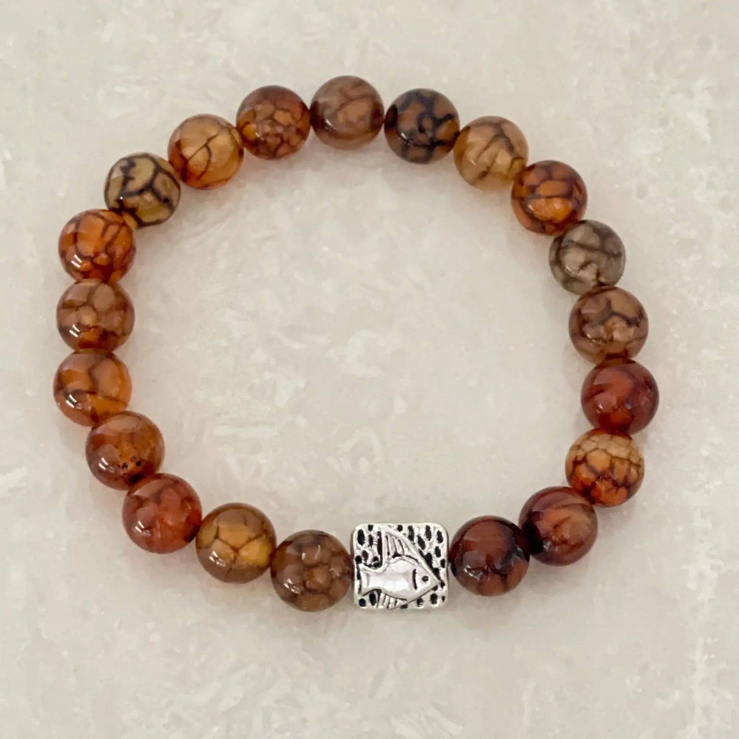 Dragon Vein Agate Bracelet - Uplift Beads