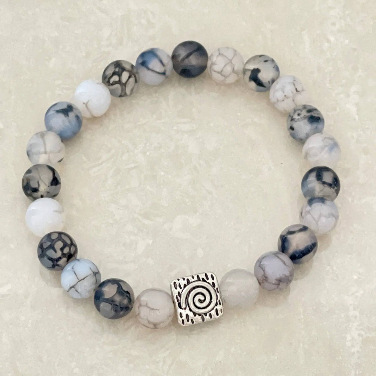 Dragon Vein Agate Bracelet - Uplift Beads