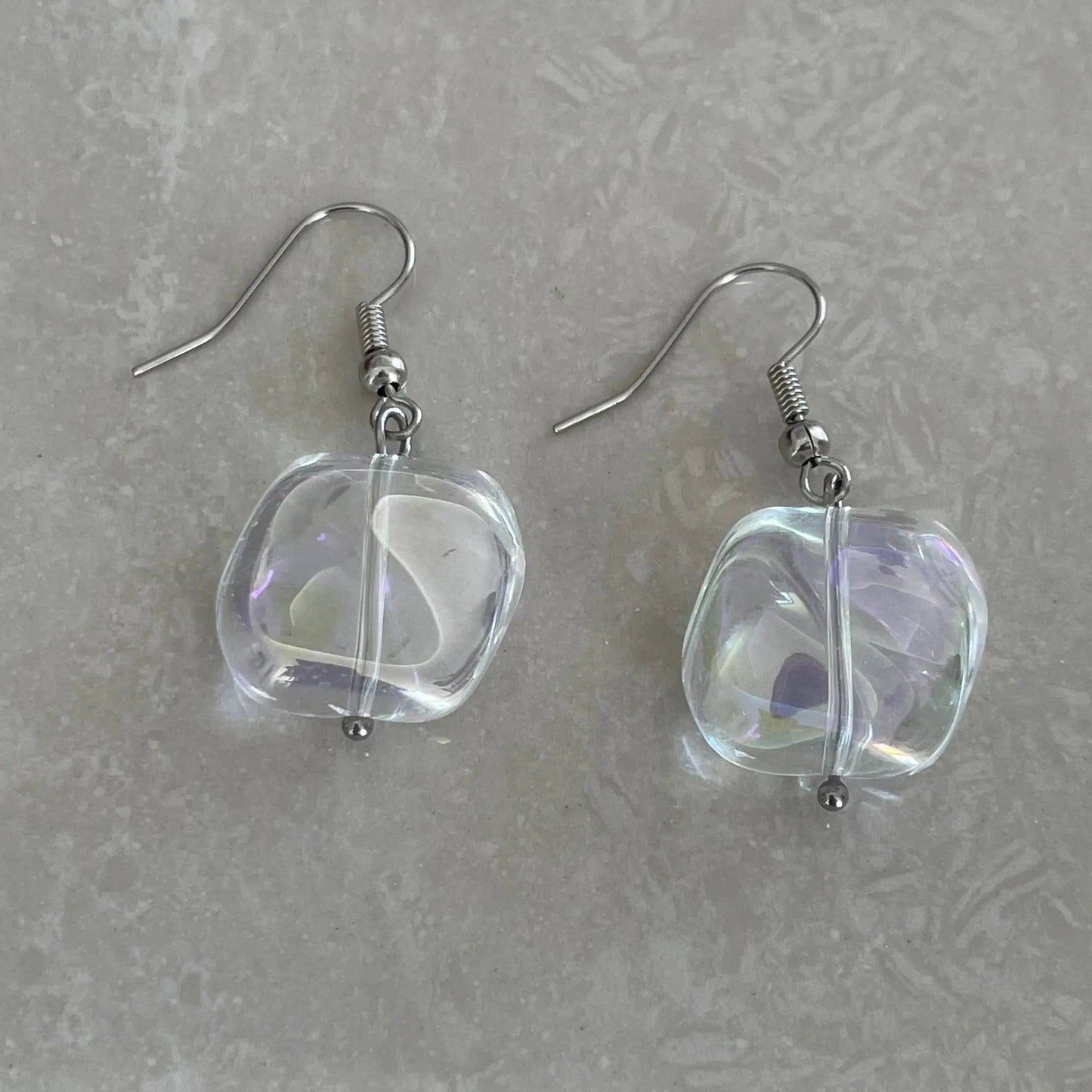 Iridescent Czech AB Glass Earrings - Uplift Beads