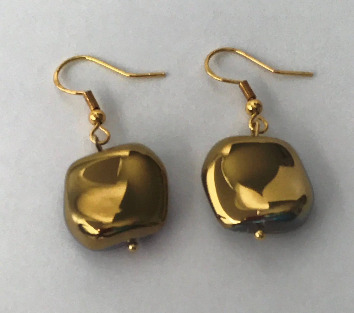 Iridescent Czech AB Glass Earrings - Uplift Beads