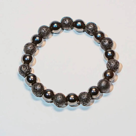 Lava & Hematite Diffuser Bracelet - Uplift Beads