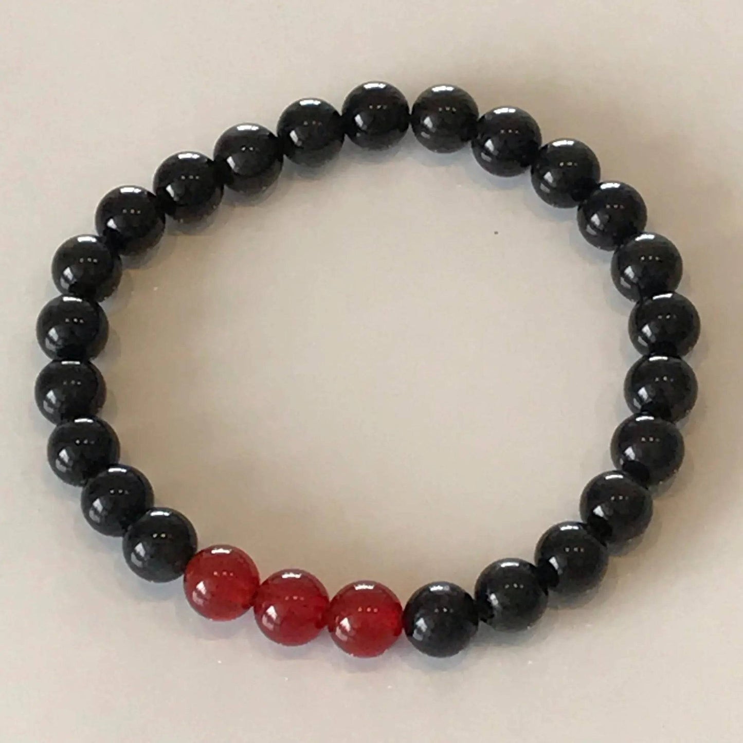 Obsidian & Red Agate 'Tranquility' Bracelet - Uplift Beads