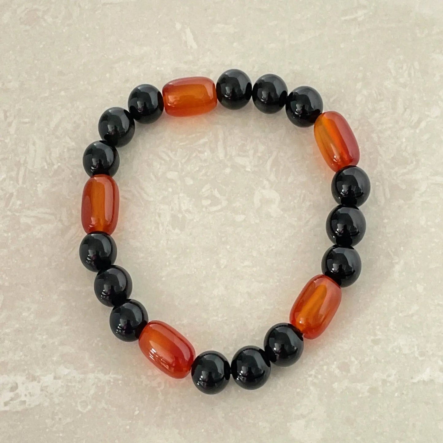 Obsidian & Red Agate 'Tranquility' Bracelet - Uplift Beads