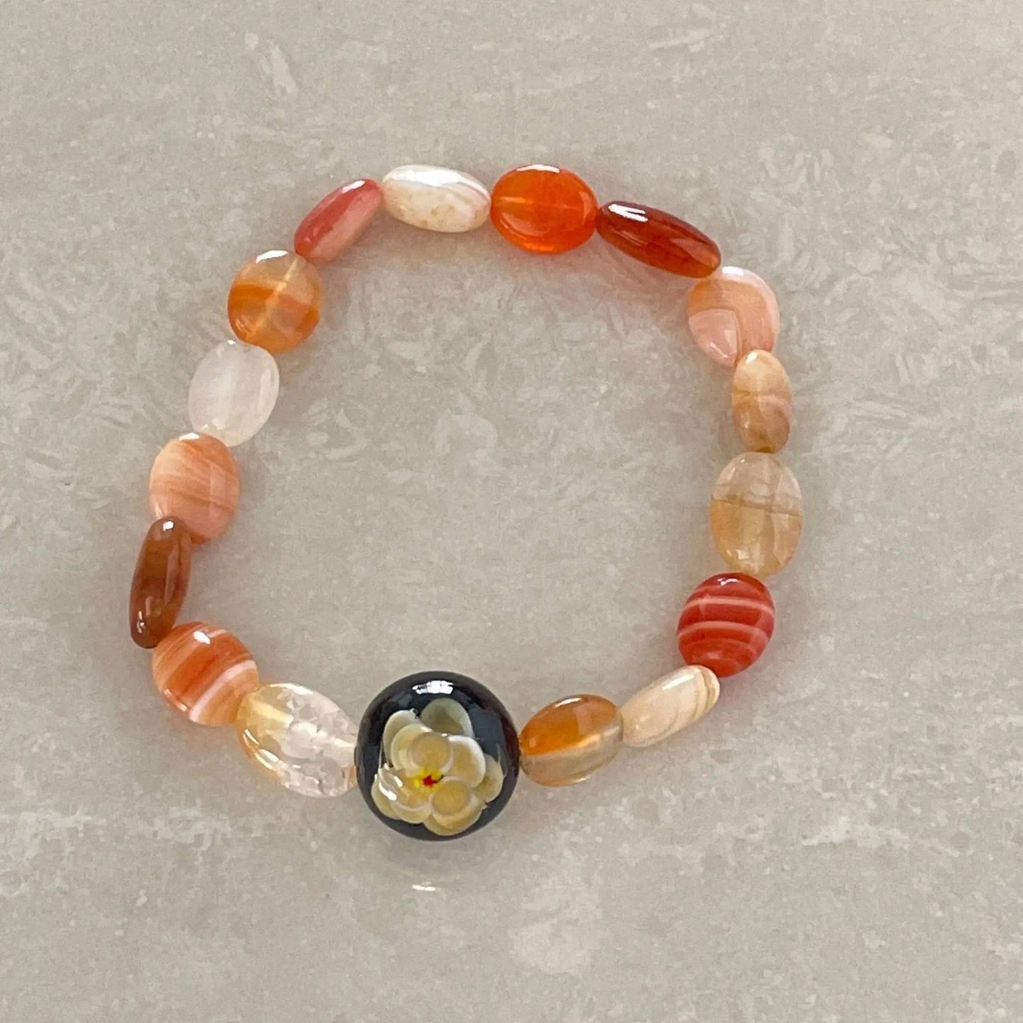 Sakura Blossom Gemstone Bracelet - Uplift Beads