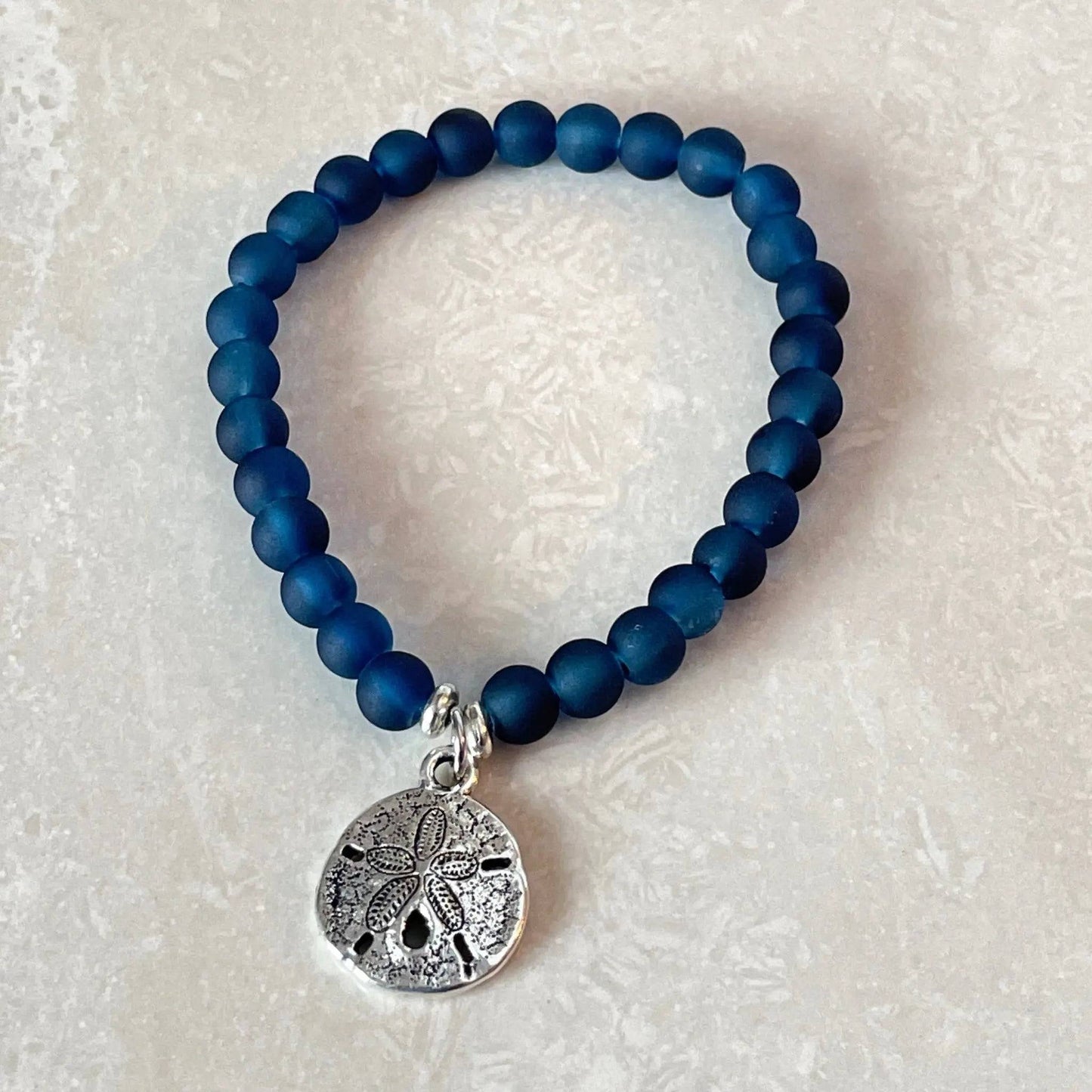 Sand Dollar Sea Glass Bracelet - Uplift Beads