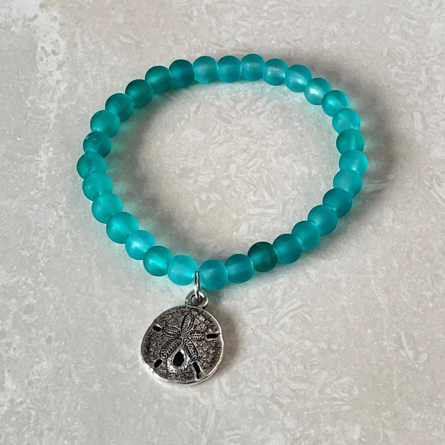 Sand Dollar Sea Glass Bracelet - Uplift Beads