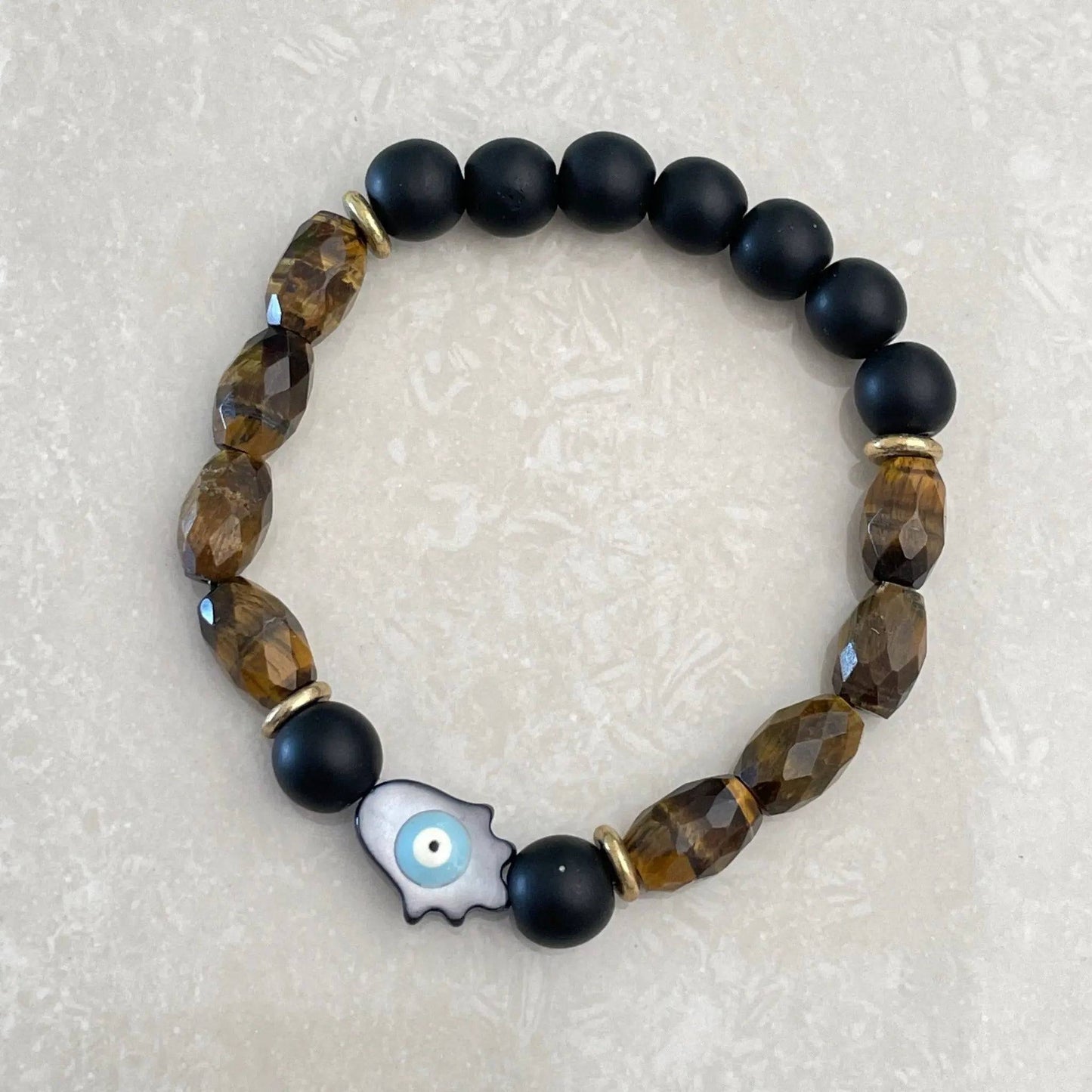Tiger Eye Hamsa Bracelet - Uplift Beads