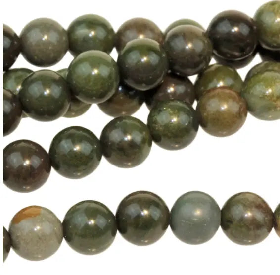 African Green Jasper Uplift Beads