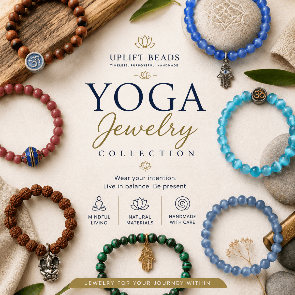 Yoga Jewelry Collection | Gemstone & Meditation Jewelry - Uplift Beads LLC