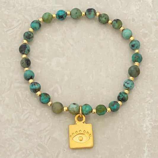 African Turquoise Energy Bracelet - Uplift Beads