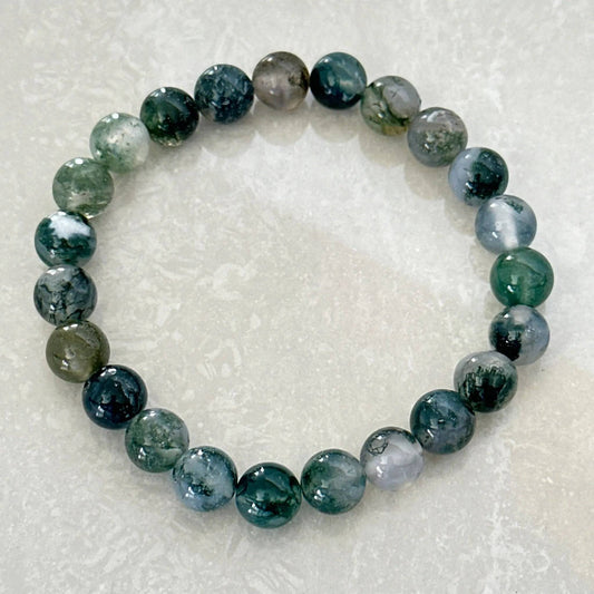 Moss Agate Bracelet - Uplift Beads