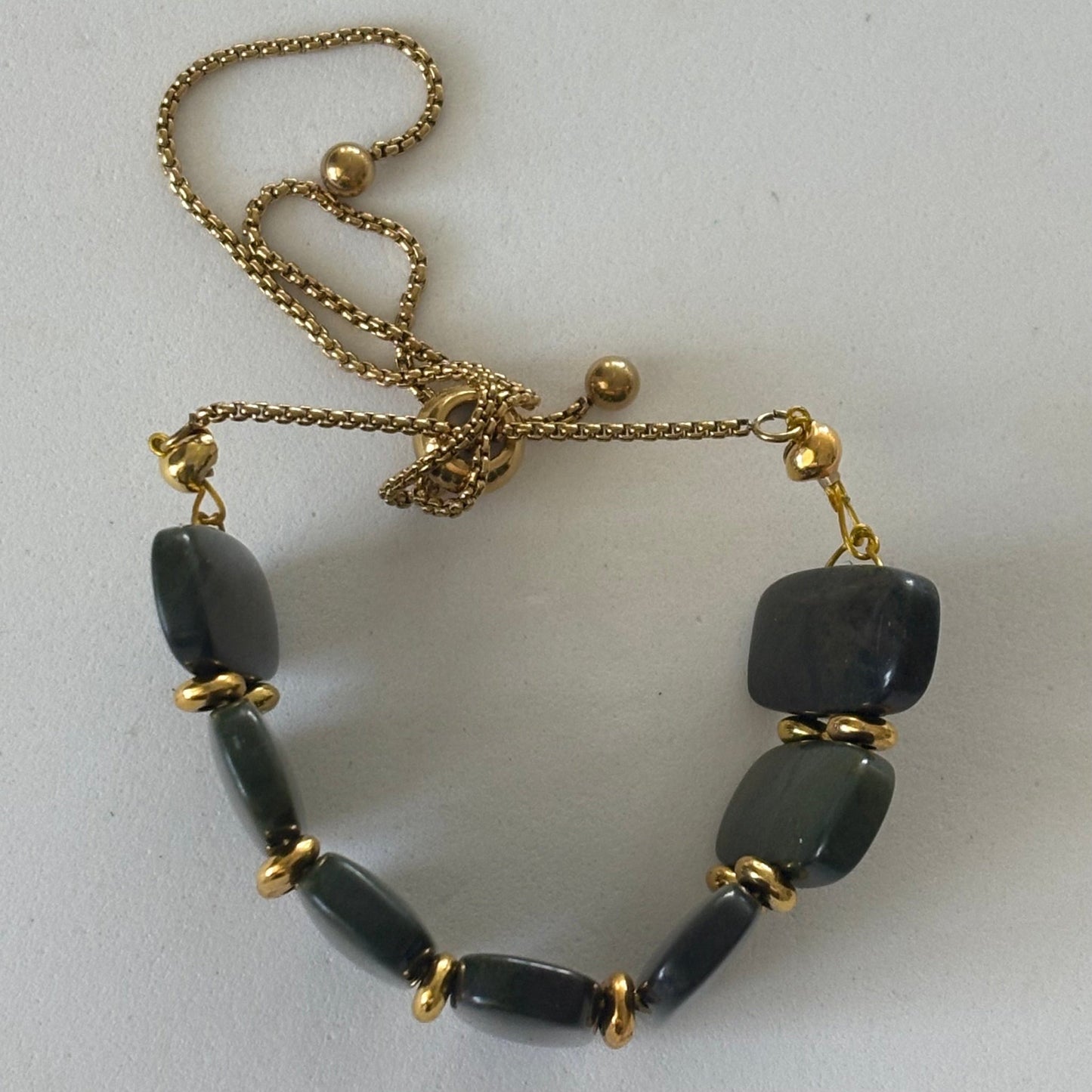 African Green Jasper Bracelet featuring genuine natural gemstones - Uplift Beads