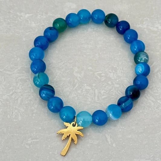 Blue Agate Bracelet - Uplift Beads