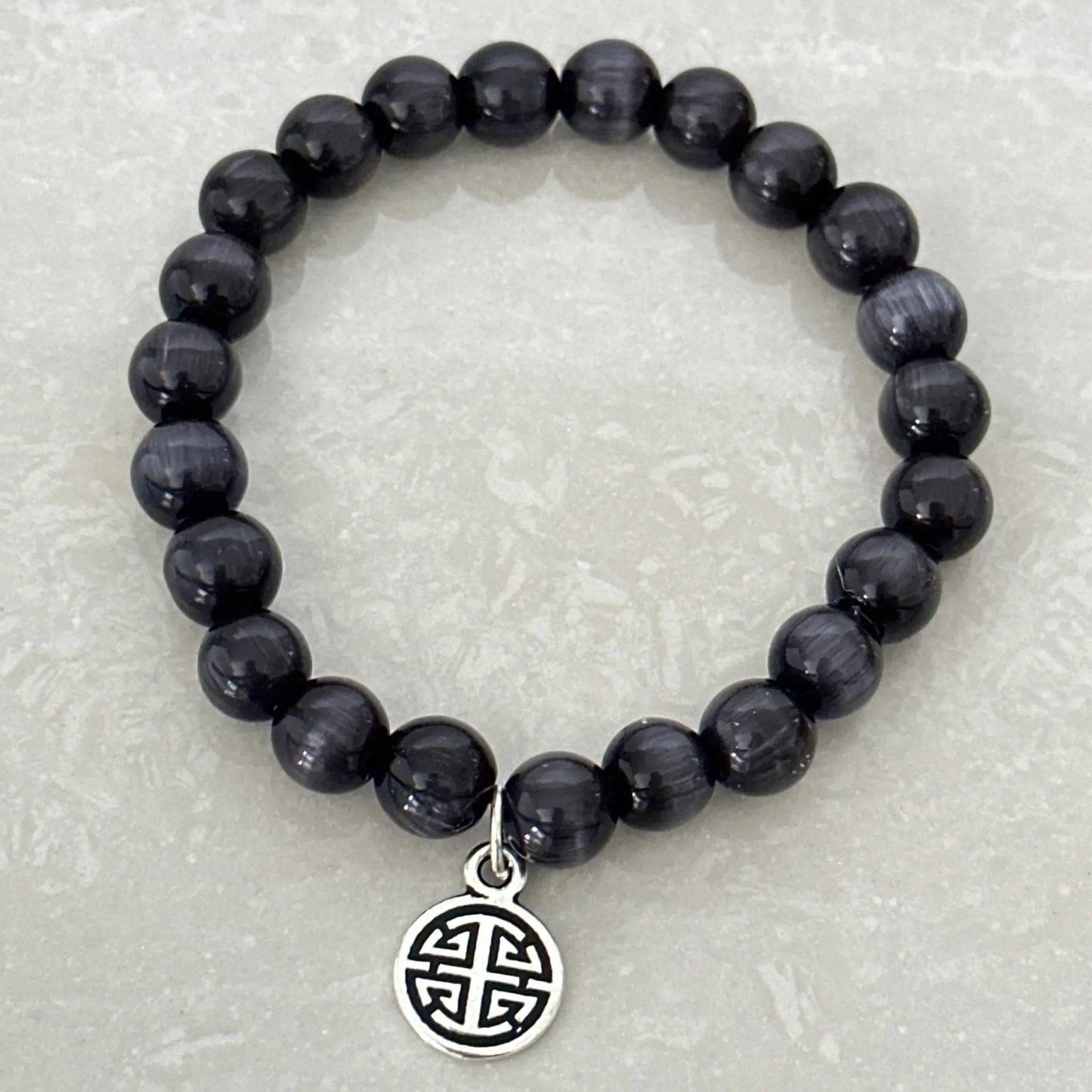 Cat Eye Glass Prosperity Bracelet - Uplift Beads