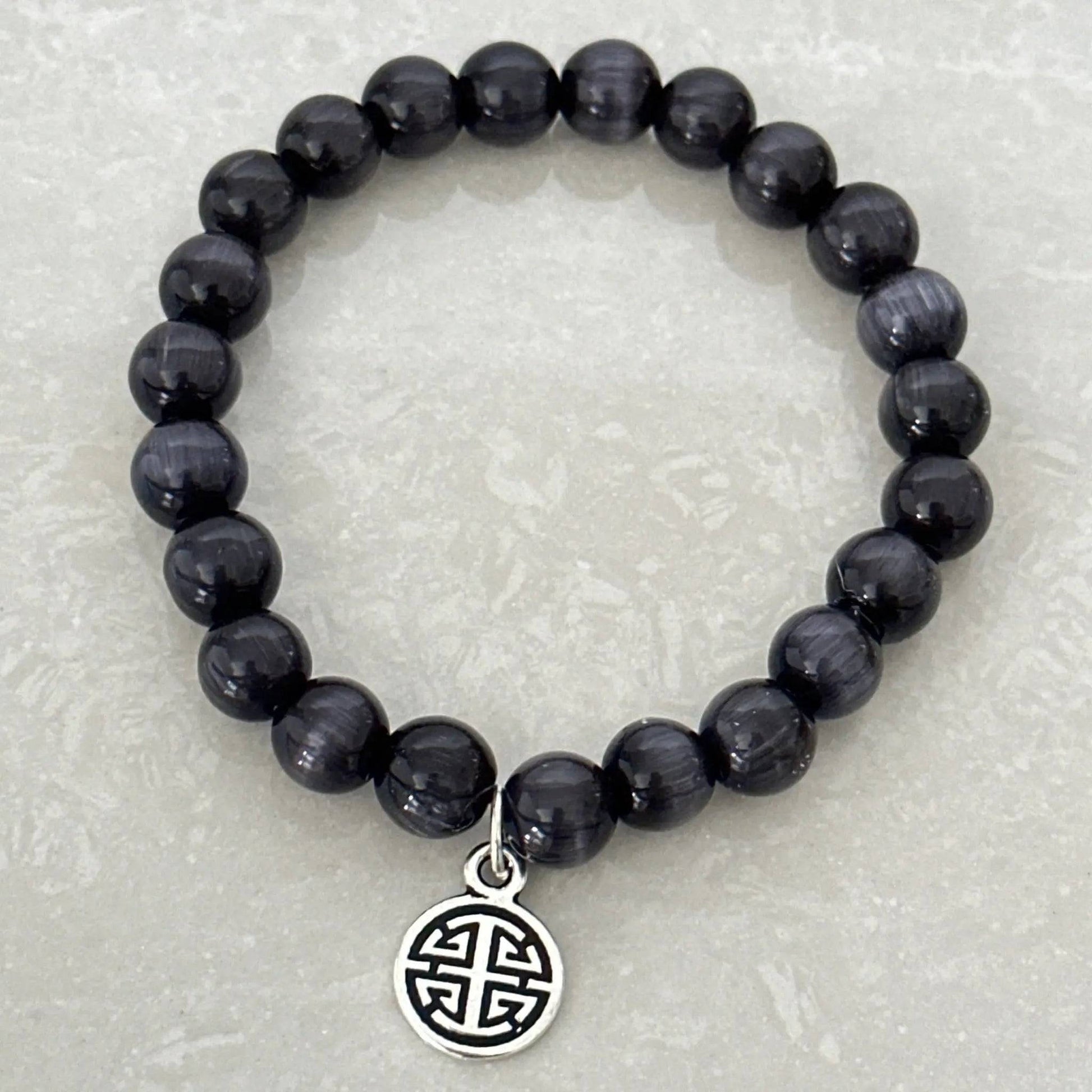 Cat Eye Glass Prosperity Bracelet - Uplift Beads