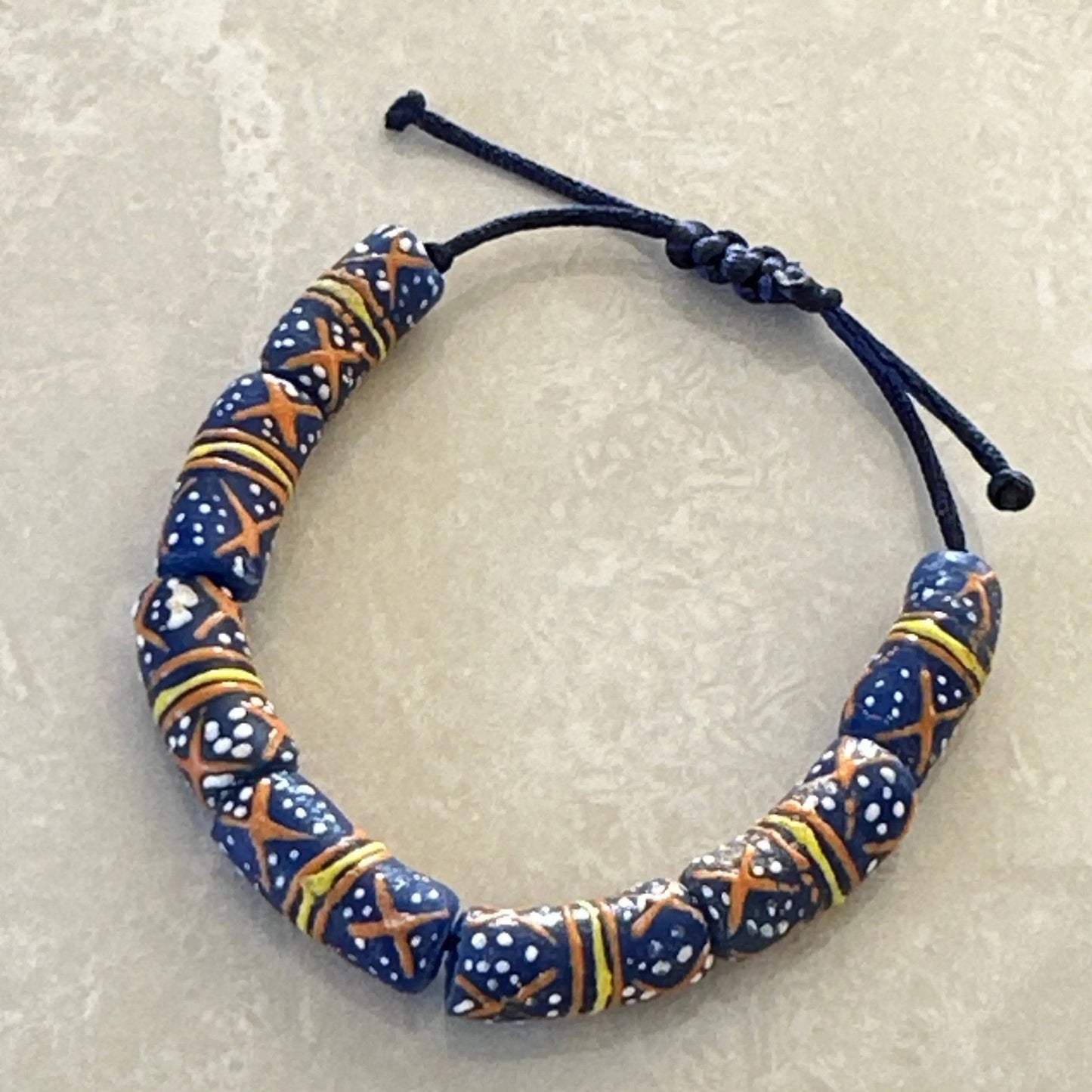 Chunky African Krobo Bead Bracelet - Uplift Beads