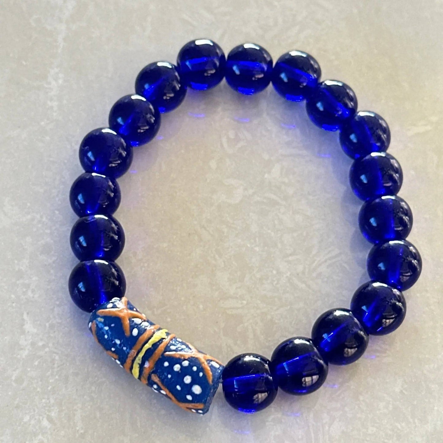 Chunky African Krobo Bead Bracelet - Uplift Beads