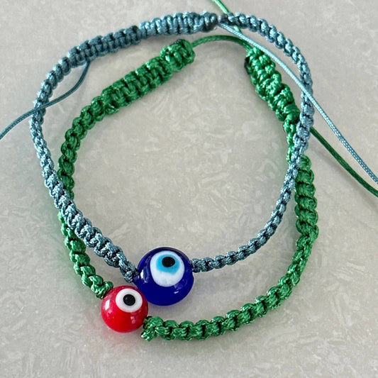Evil Eye Macrame Bracelet - Uplift Beads