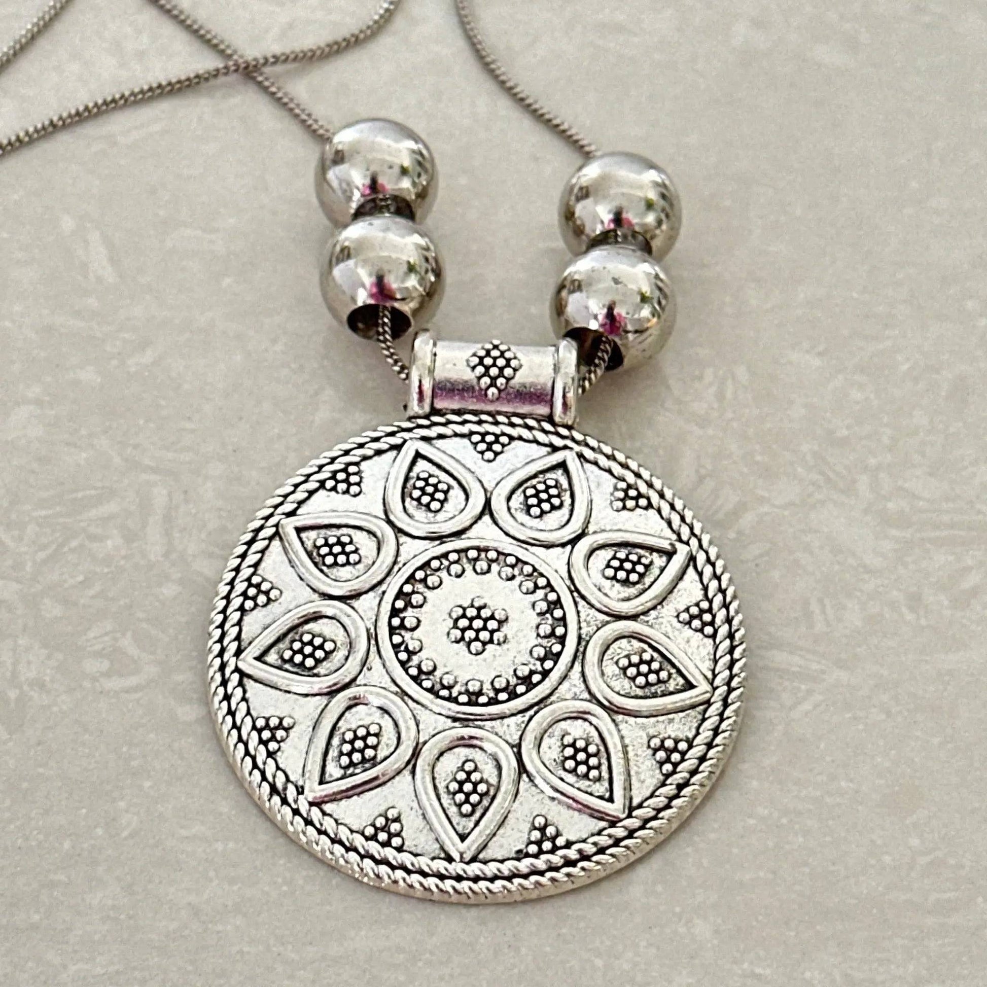 Traditional style fashion necklace with decorative Indian design elements - Uplift Beads