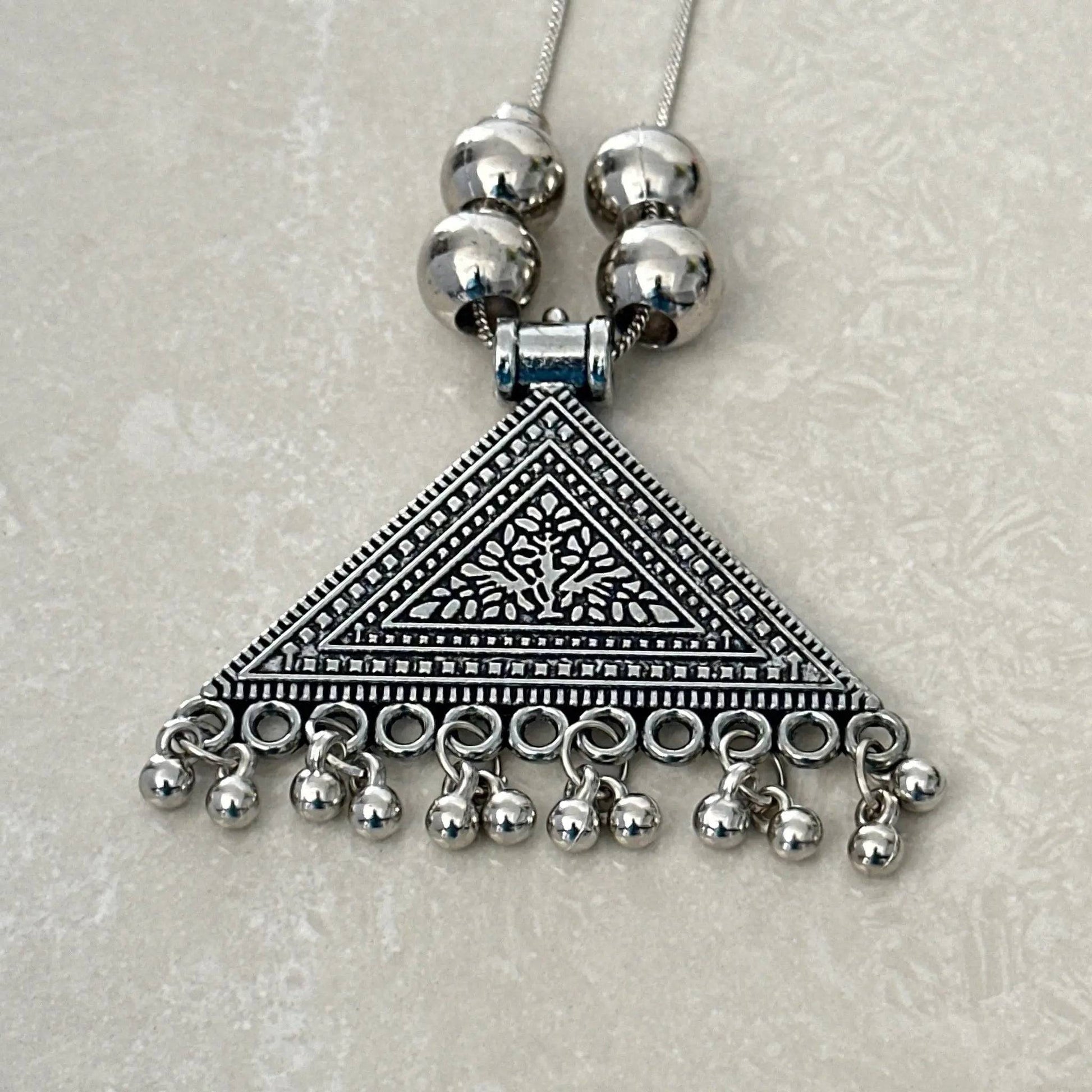 Traditional style fashion necklace with decorative Indian design elements - Uplift Beads