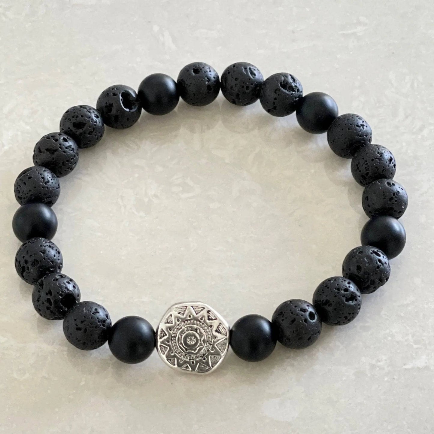 Lava & Matte Onyx Diffuser Bracelet - Uplift Beads