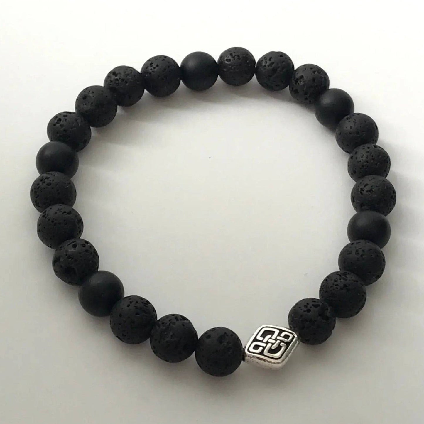 Lava & Matte Onyx Diffuser Bracelet - Uplift Beads