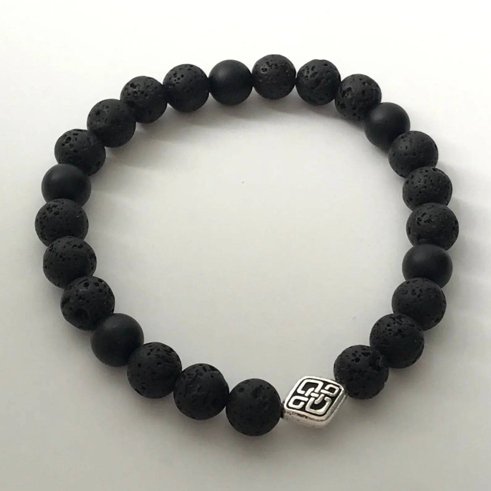Lava & Matte Onyx Diffuser Bracelet - Uplift Beads