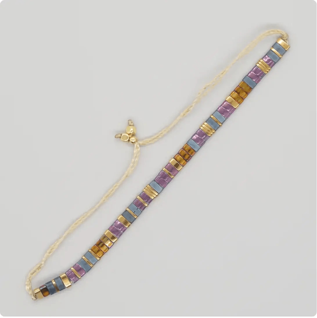 Miyuki Bead Slide Bracelet – Handmade Seed & Tila Bead Jewelry - Uplift Beads LLC