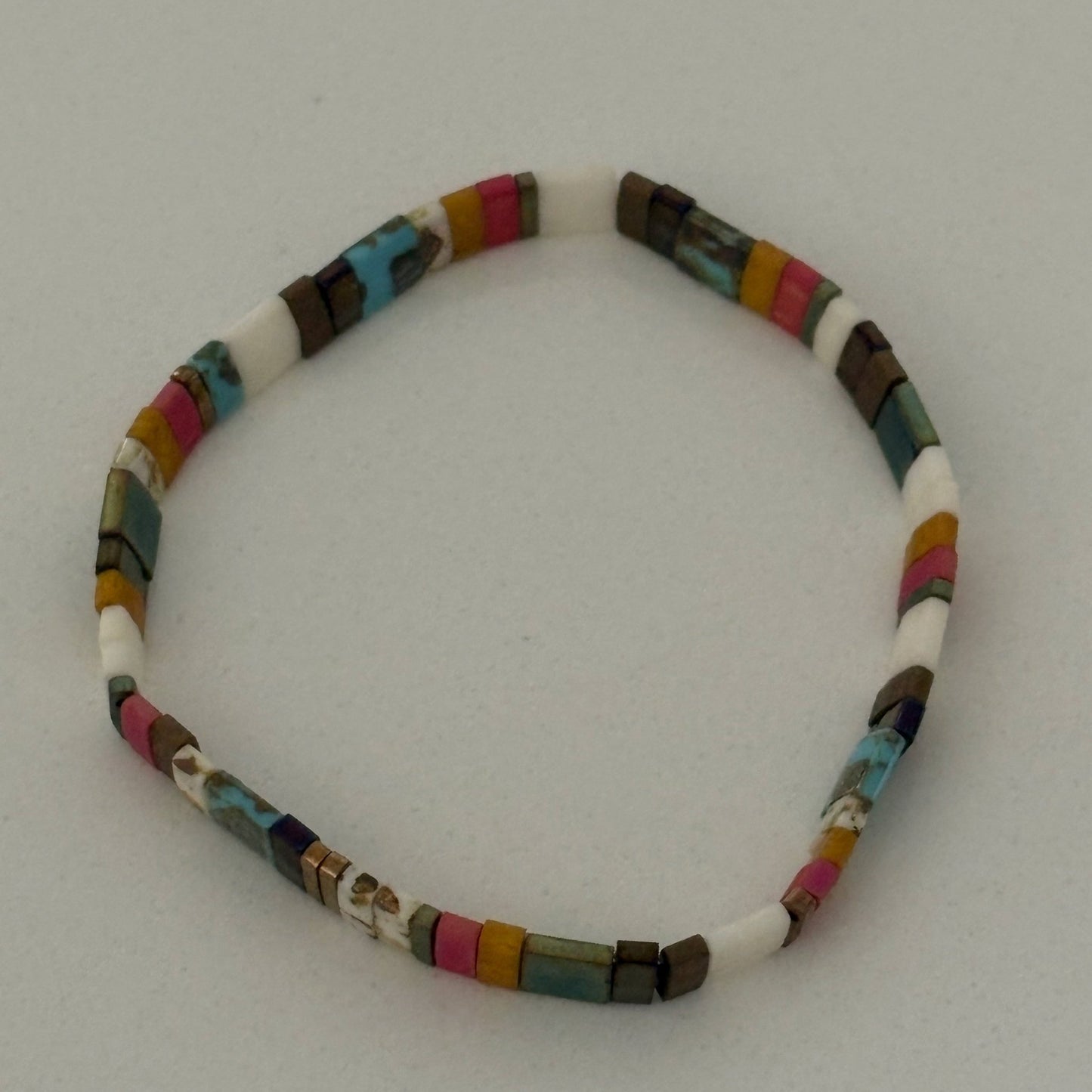 Miyuki Bead Stretch Bracelet – Handmade Seed & Tila Bead Jewelry - Uplift Beads LLC