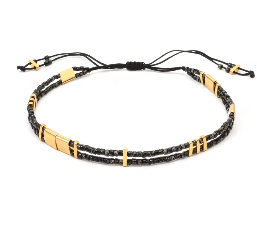 Miyuki Double Strand Bead Slide Bracelet – Handmade Adjustable Jewelry - Uplift Beads LLC