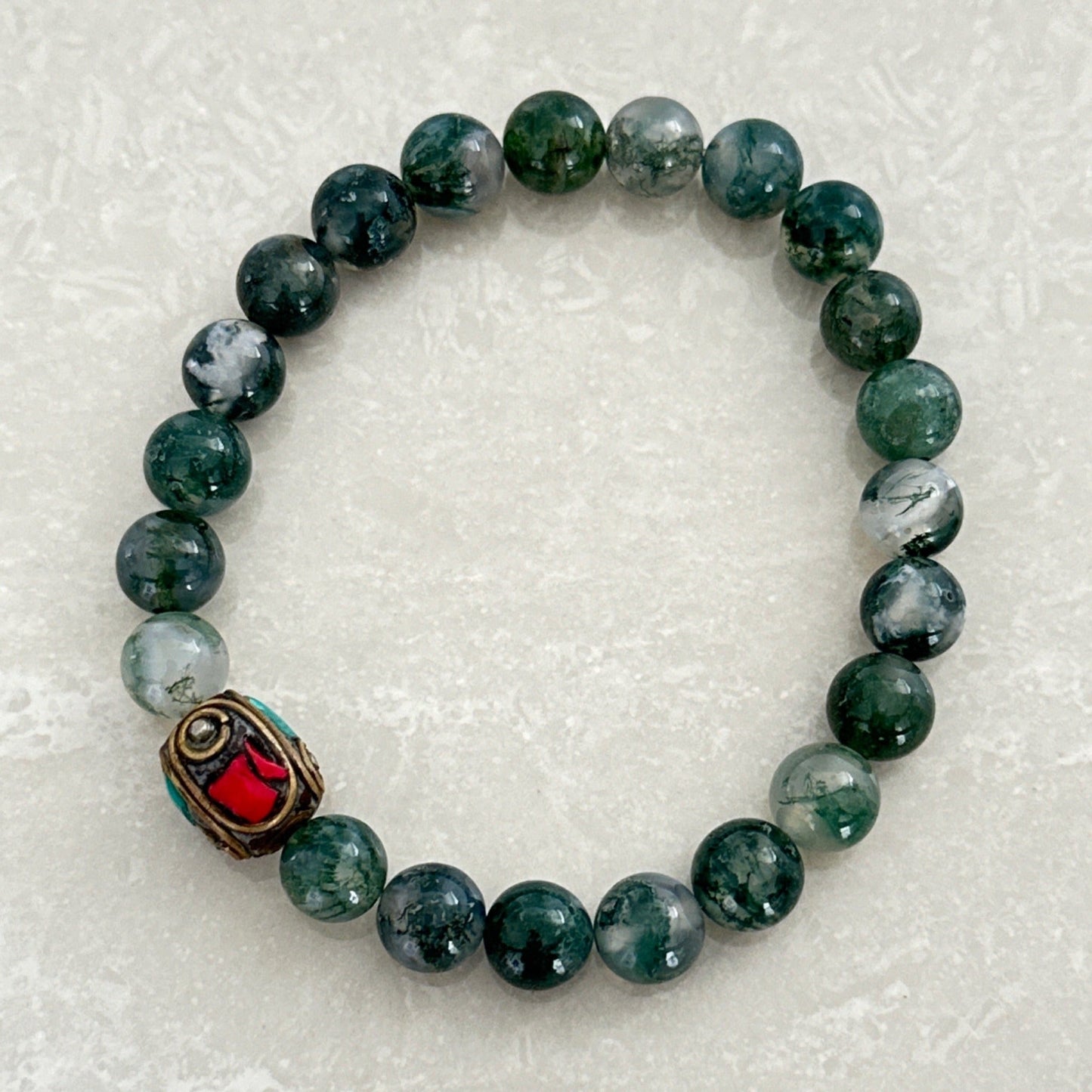 Moss Agate Bracelet - Uplift Beads