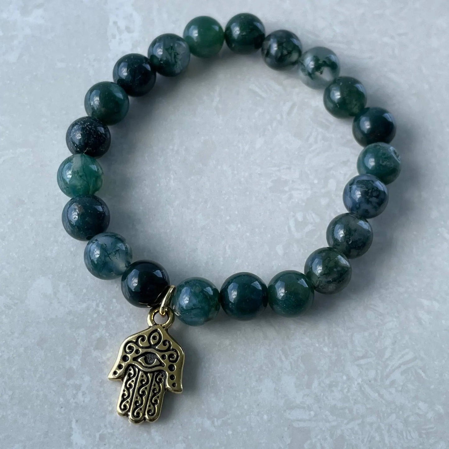 Moss Agate Bracelet - Uplift Beads