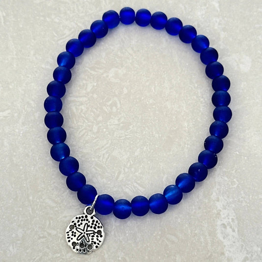 Sand Dollar Sea Glass Bracelet - Uplift Beads