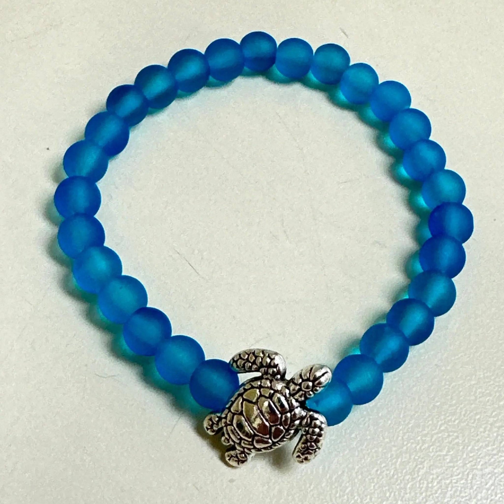 Sea Turtle Sea Glass Bracelet - Uplift Beads
