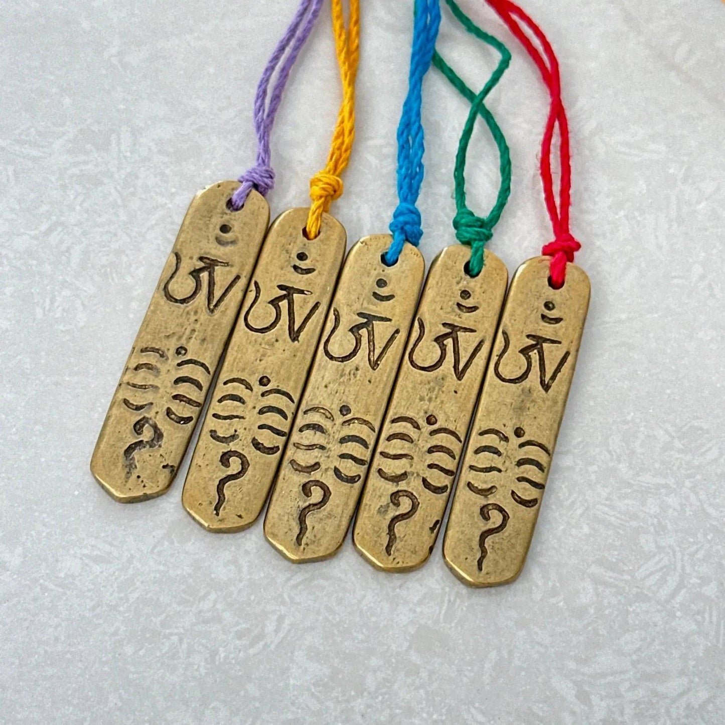 Tibetan OM Mani Padme Hum Buddha Eyes Mantra Necklace - Uplift Beads