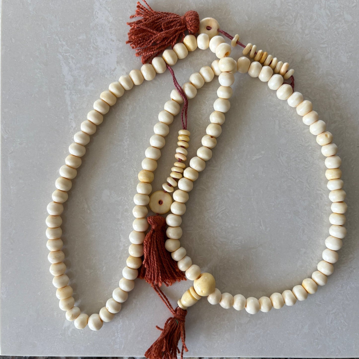 Vintage - Style Bone Mala – Wisdom, Devotion & Ancestral Strength - Uplift Beads LLC