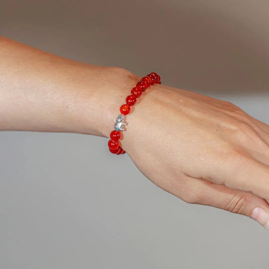 Carnelian Elephant Bracelet - Uplift Beads