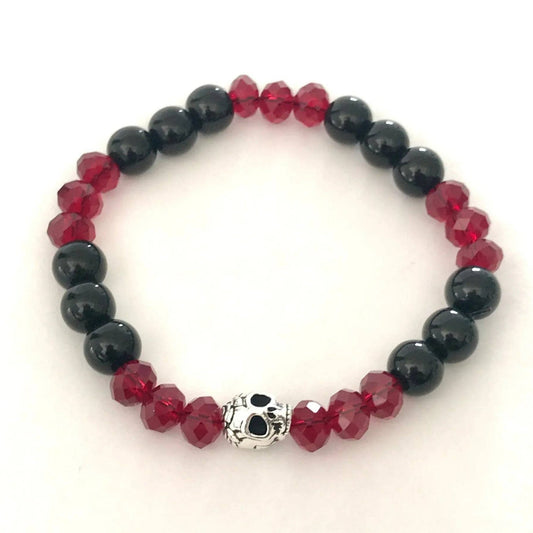 Sugar Skull Glass Bracelet - Uplift Beads